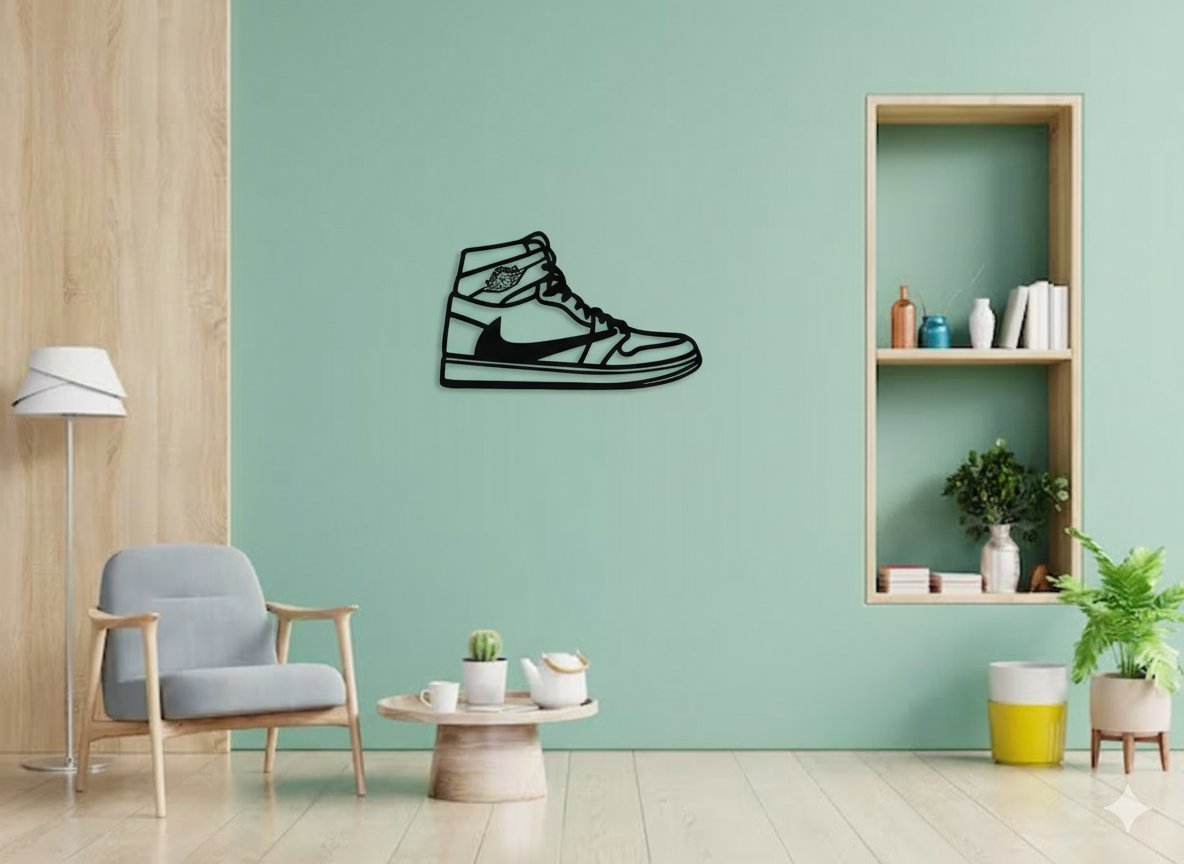 Sneaker Silhouette Wall Art - Air Jordan 1 x Travis Scott