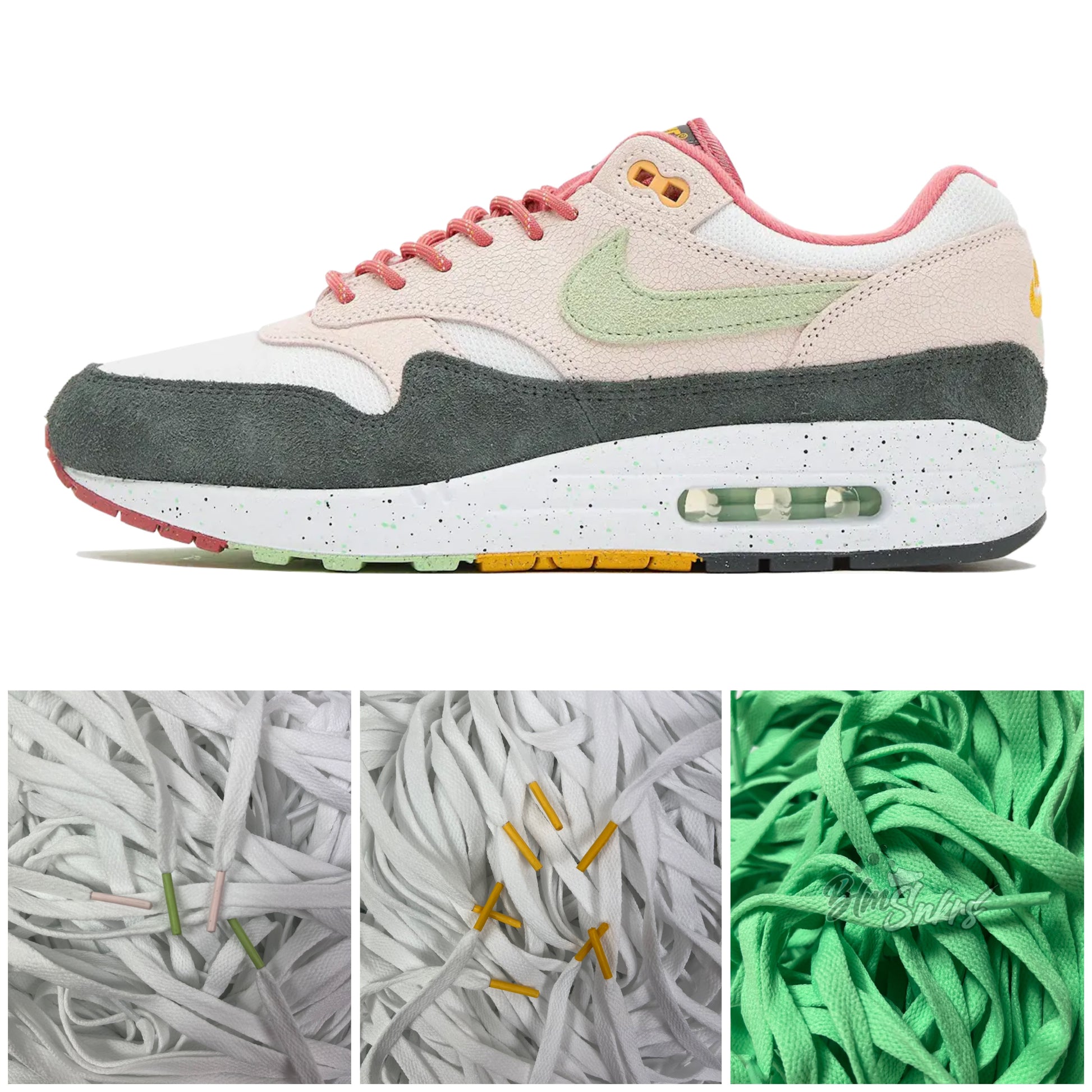 Lace Bundle - Nike Air Max 1 'Cracked Multi-Color'