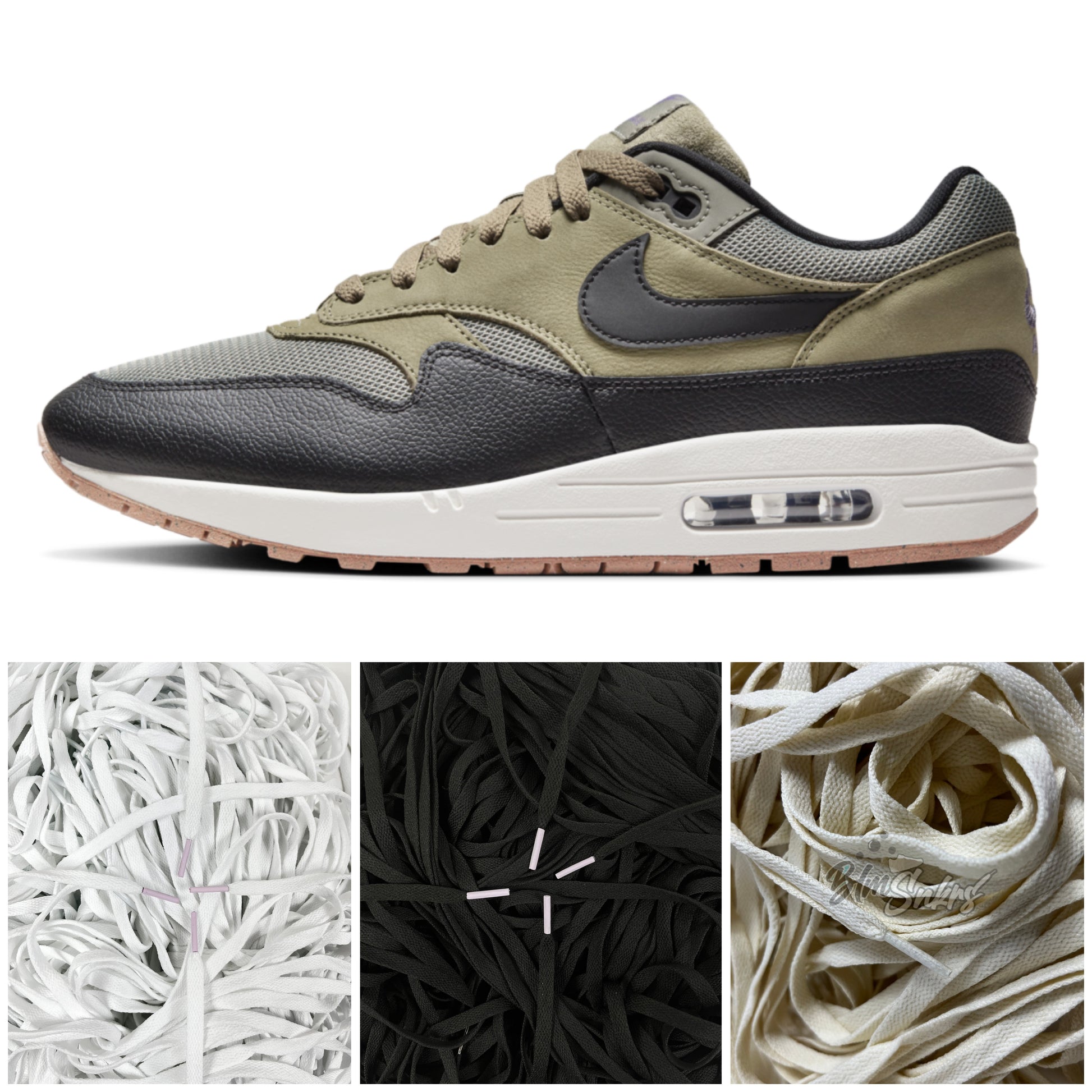 Lace Bundle - Nike Air Max 1 'Dark Stucco'