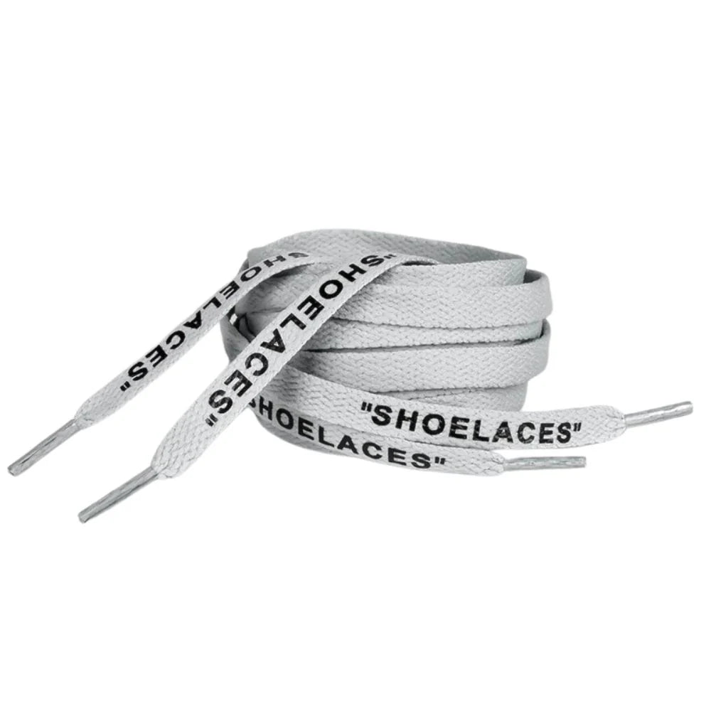 Off-White “SHOELACES” Laces – Light Grey