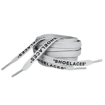 Off-White “SHOELACES” Laces – Light Grey