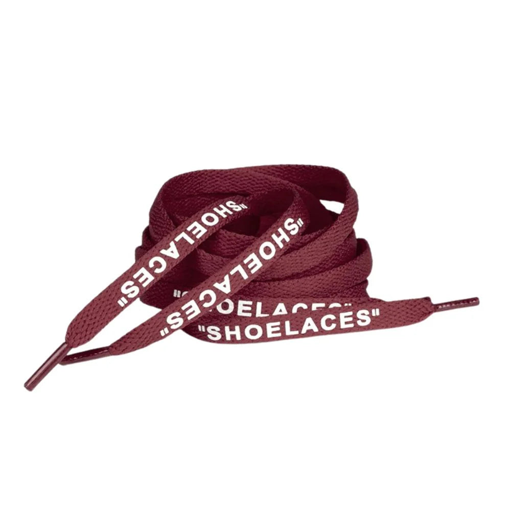 Off-White “SHOELACES” Laces – Bordeaux