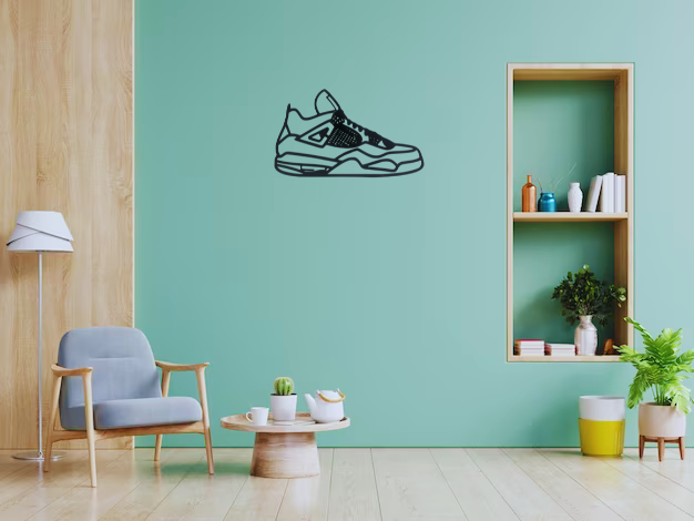 Sneaker Wall Art - Nike Air Jordan 4 Silouhette